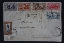 Italy  Eritrea Sa 179 - 180 - 182 - 184 -185 - 157 Registered Cover MASSAUA COMANDANTE 1931 To Zroten (Czech) - Eritrea
