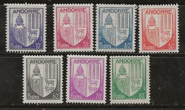 Andorre 1944-1946 N°Y.T. :  93 à 99 ** - Unused Stamps