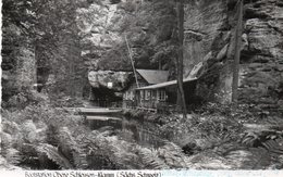 BOOTSTATION OBERE SCHLEUSEN-KLAMM-REAL PHOTO-  VIAGGIATA - Hinterhermsdorf