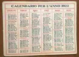 CALENDARIO 1922 - Grand Format : 1921-40