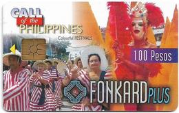 Philippines - PLDT (Chip) - Colourful Festivals - Exp.31.10.1999, Chip GEM2 Red, 100₱, Used - Filipinas