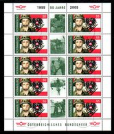 AUSTRIA 2004 Federal Army Anniversary Sheetlet, Cancelled.  Michel 2503 Kb - Blokken & Velletjes