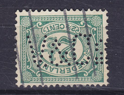 Netherlands Perfin Perforé Lochung 'V.&Co' Gebruiker Onbekend, ROTTERDAM Mi. 52, 2½c. Ziffern Im Oval Stamp (2 Scans) - Plaatfouten En Curiosa