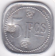 Jeton Prison St Lazare , 5 Francs , Paris, 2ème Série / Avec Contremarque B, En Aluminium - Monedas / De Necesidad