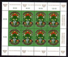 AUSTRIA 1995 Stamp Day Sheetlet, Cancelled.  Michel 2158 Kb - Blocs & Hojas