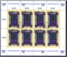 AUSTRIA 1992 Stamp Day Sheetlet, Cancelled.  Michel 2066 Kb - Blocks & Kleinbögen