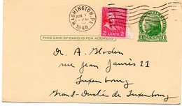 * ÉTATS-UNIS * THIS SIDE OF CARD  IS FOR ADDRESS (WASHINGTON 1948) - 1941-60