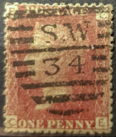 GREAT BRITAIN - Canceled Penny Red - Plate 218 - Sc# 33, SG# 43 - Queen Victoria 1p - Gebruikt