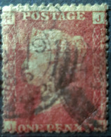 GREAT BRITAIN - Canceled Penny Red - Plate 214 - Sc# 33, SG# 43 - Queen Victoria 1p - Usati