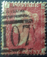 GREAT BRITAIN - Canceled Penny Red - Plate 213 - Sc# 33, SG# 43 - Queen Victoria 1p - Usati