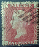 GREAT BRITAIN - Canceled Penny Red - Plate 157 - Sc# 33, SG# 43 - Queen Victoria 1p - Gebraucht