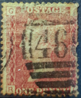 GREAT BRITAIN - Canceled Penny Red - Plate 115 - Sc# 33, SG# 43 - Queen Victoria 1p - Gebraucht