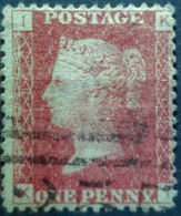 GREAT BRITAIN - Canceled Penny Red - Plate 119 - Sc# 33, SG# 43 - Queen Victoria 1p - Usati