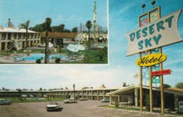 Phoenix Arizona, Desert Sky Hotel Lodging, Autos C1960s Vintage Postcard - Phoenix
