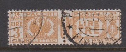 Italy PP 32 1927-32 King Victor Emanuel ,parcel Post, Lire 3 Yellow,Used - Colis-postaux