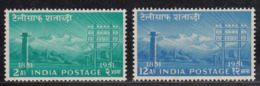 India MNH 1953, Indian Telegraph, Set Of 2, Telecom Poles, As Scan - Ungebraucht