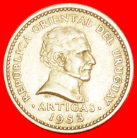 + GREAT BRITAIN: URUGUAY ★ 10 CENTESIMOS 1953! Jose Artigas (1764-1850) LOW START ★ NO RESERVE! - Uruguay