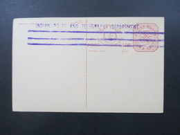 Indien Ganzsachen Mit Überdruck / Stempel Indian Posts And Telegraphs Department 2x Ungebraucht! - Postkaarten