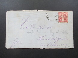 AD NDP 1871 Nr. 16 Brief Mit Inhalt Und Rechnung!! Nach Heinrichsgrün In Böhmen + Blauer Stempel Graslitz - Lettres & Documents