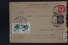 Deutsche Reich  COVER NORDHEIM -> SOERABAJA  NIEDERLANDISCH INDIEN 6-5-1939  MI 692 PAAR - Brieven En Documenten