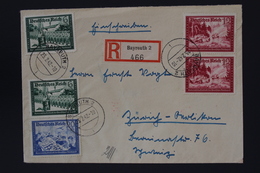 Deutsche Reich Einschreiben COVER BAYREUTH -> ZURICH MI 773 - 775 -777 3-2-1942 - Covers & Documents