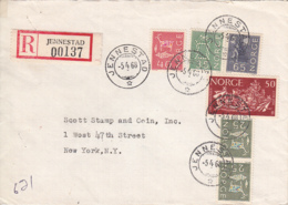 Norway 1968 Cover Registered To USA Jennestad 5 4 68 - Lettres & Documents