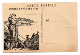 CARTE POSTALE JOURNEE DU TIMBRE 1946 GRANVILLE - Sonstige & Ohne Zuordnung