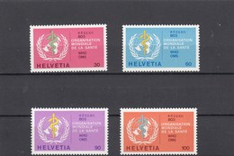 Suisse - 1975 - Neuf** - N° YT 446/49 - OMS - Servizio