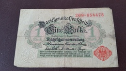 Billet Allemagne 1 Mark 12 Août 1914 N° Série 208 - 654478 - Other & Unclassified
