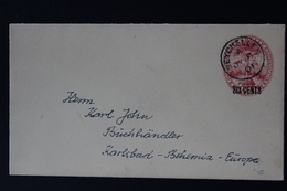 SEYCHELLES STATIONARY COVER  6 ON 8 CENTS 8-7-1901 -> KARLSBAD BOHEMIA NGK NR 5 - Seychellen (...-1976)