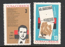 5 CUBA 1964  Yvert 730/731 Ss Mint  TT: Personalidades,R. Castro,R.Gomez Garcia - Unused Stamps