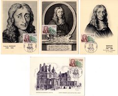 Lot " MANSART " Sur 4 Cartes Maximum De 1966. Diverses édit° N° YT 1471. TB état CM - Collezioni & Lotti