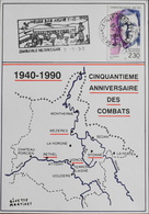 Carte-Postale - 1990 - 50e Anniv. Des Combats 1940-1990 - Daté Charleville-Mezieres Gare 5.5.1990 - TBE - Kriegsmarken