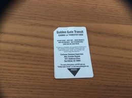 Ticket De Bus - Golden Gate Transit - SAN FRANSISCO - USA - Mundo