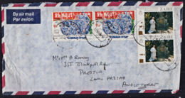 Ca0308 ZAIRE 1990, Pope & Human Rights Stamps On Kamina Cover To England, I.10(D) Cancellation - Usati