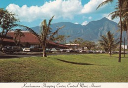 Central Maui Hawaii, Kaahumanu Shopping Center, Autos, C1970s Vintage Postcard - Maui