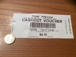 Ticket De Paiement "Planet Hollywood (Casino) - CASHOUT VOUCHER" Las Vegas USA - Zonder Classificatie