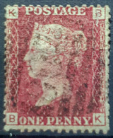 GREAT BRITAIN - Canceled Penny Red - Plate 129 - Sc# 33, SG# 43 - Queen Victoria 1p - Gebraucht