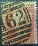 GREAT BRITAIN - Canceled Penny Red - Plate 141 - Sc# 33, SG# 43 - Queen Victoria 1p - Used Stamps