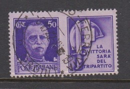 Italy PG 12 1942 War Propaganda 50c Violet,used - Oorlogspropaganda