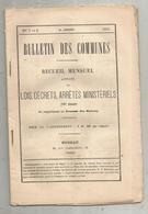 Double Bulletin Des Communes,1 & 2,recueil Mensuel  Des Lois, Décrets,arrêtés Ministériels,1893,2 Scans,frais Fr 3.15 E - Décrets & Lois