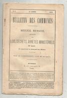 Bulletin Des Communes , Recueil Mensuel Annoté Des Lois, Décrets,arrêtés Ministériels, 1893 ,  2 Scans ,,frais Fr 2.25 E - Decrees & Laws