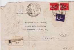 Trieste VG, Lettera Raccomandata Sassone 9 X 2 E 11 Viaggiata (0526605266) - Storia Postale