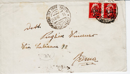 Trieste VG, Lettera Affrancata Con  Sassone  9 X 2 Viaggiata (05269) - Poststempel