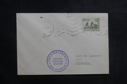 SUÈDE - Enveloppe Par Hélicoptère Stockholm - Skärgarden - Stockholm En 1957 - L 39832 - Cartas & Documentos