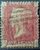 GREAT BRITAIN - Canceled Penny Red - Plate 165 - Sc# 33, SG# 43 - Queen Victoria 1p - Gebruikt