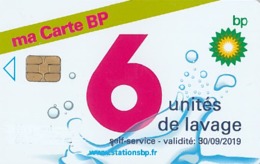 # Carte A Puce Portemonnaie Lavage BP Ma Carte BP 6u Puce1? Validité 30/09/2019 Ne Peut être Vendue Gratté Tres Bon Etat - Car-wash