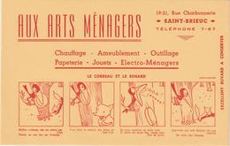 Vieux  Papier  :  SAINT  BRIEUC : Aux  Arts  Ménagers ( La  Fontaine Le  Corbeau Et Le  Renard ) - Zonder Classificatie