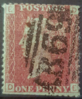 GREAT BRITAIN - Canceled Penny Red - Plate 121 - Sc# 33, SG# 43 - Queen Victoria 1p - Usati