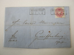 1867 , PETERSDORF  Klarer Stempel Auf Brief - Storia Postale